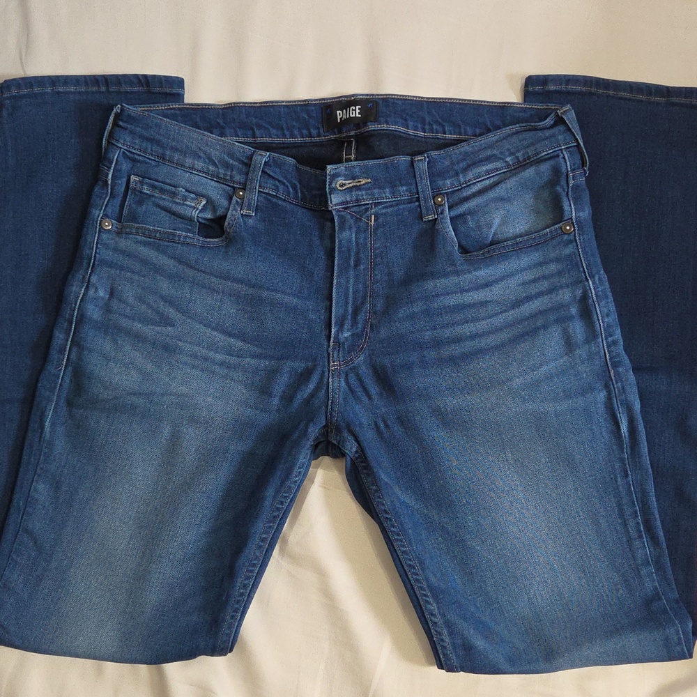 Paige Federal Slim Straight Men's Jeans Dark Blue Size 32